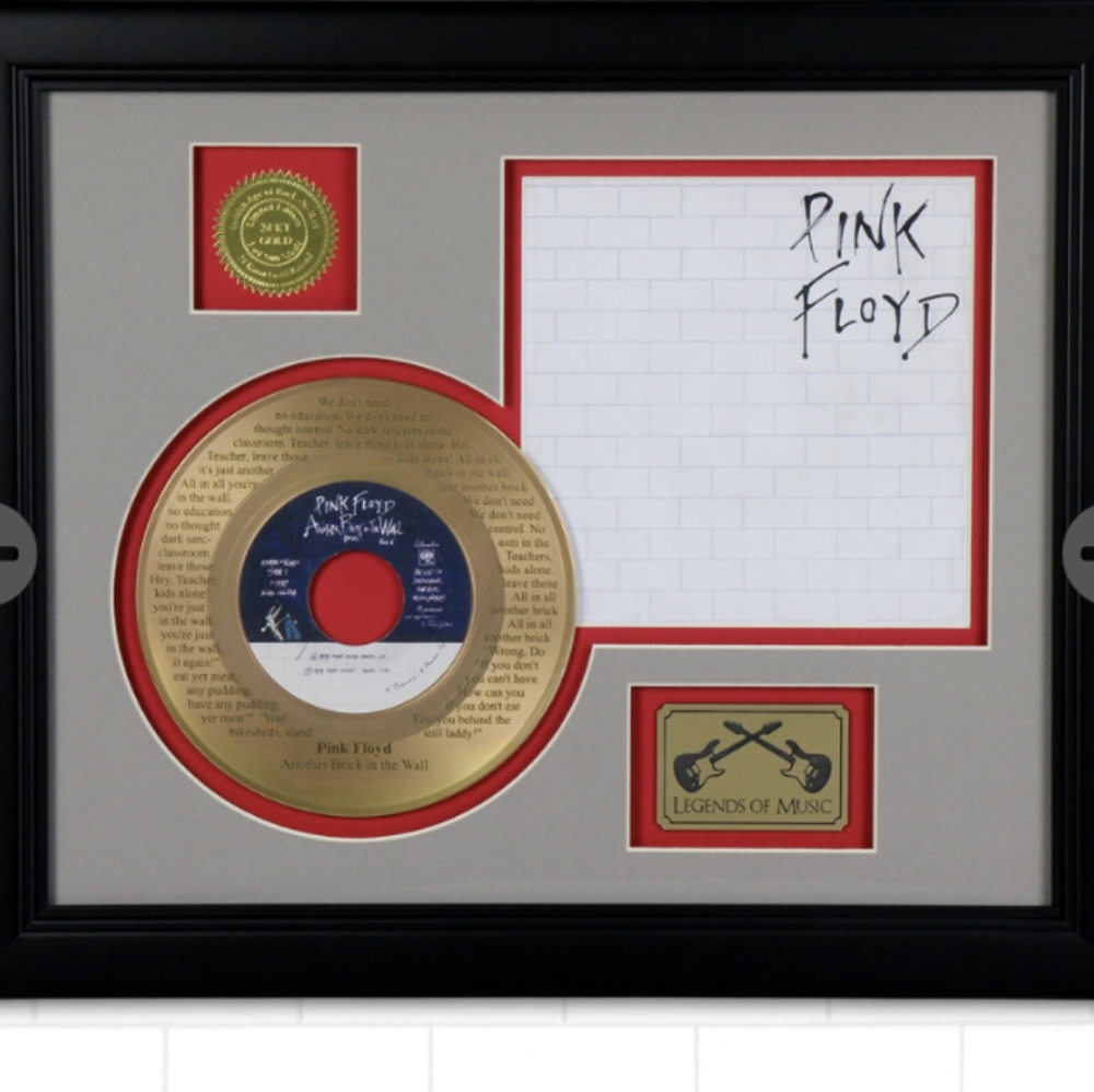 Pink Floyd Framed Gold Record Display